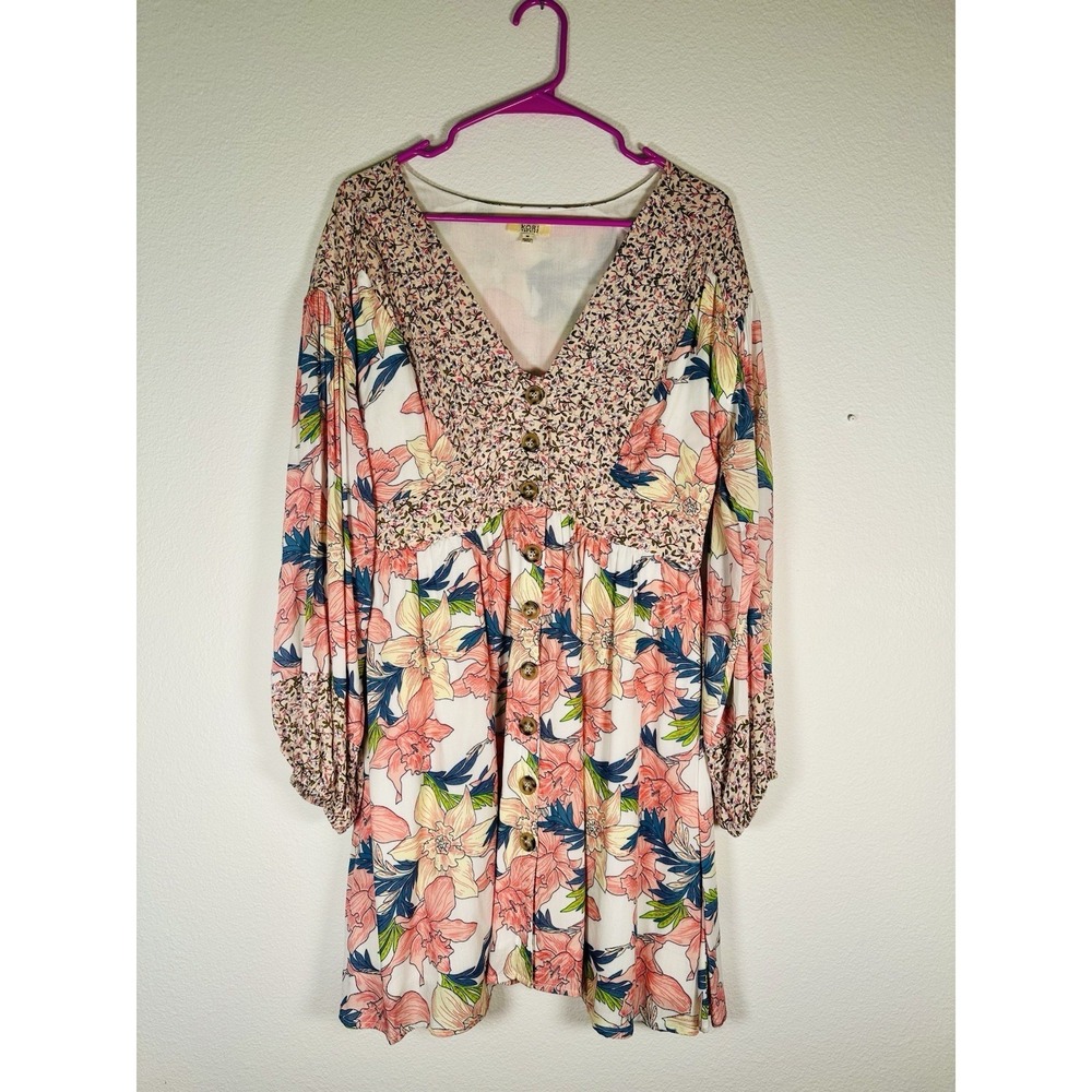 KORI AMERICA Floral w/pockets Medium Boho